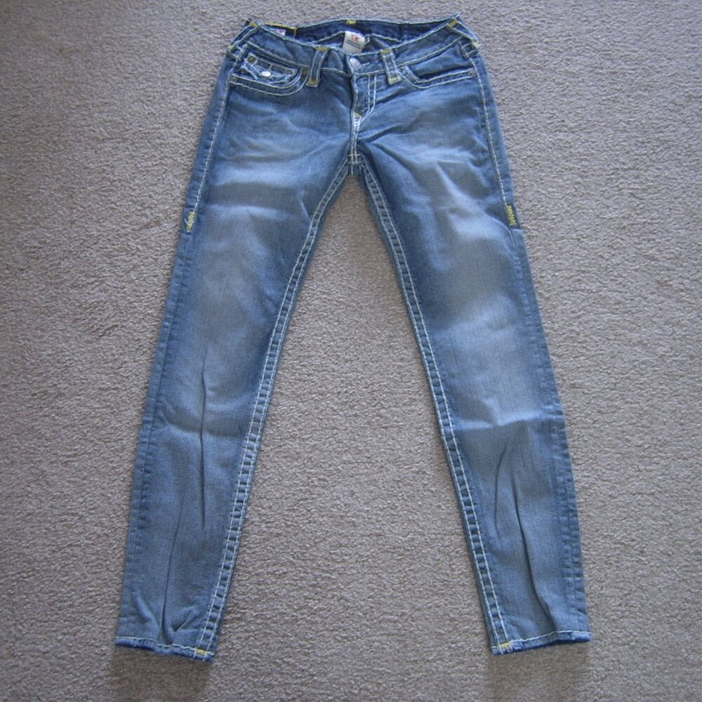 Like New Excellent Condition True Religion Women Super T Jeans sz 27 Made in USA